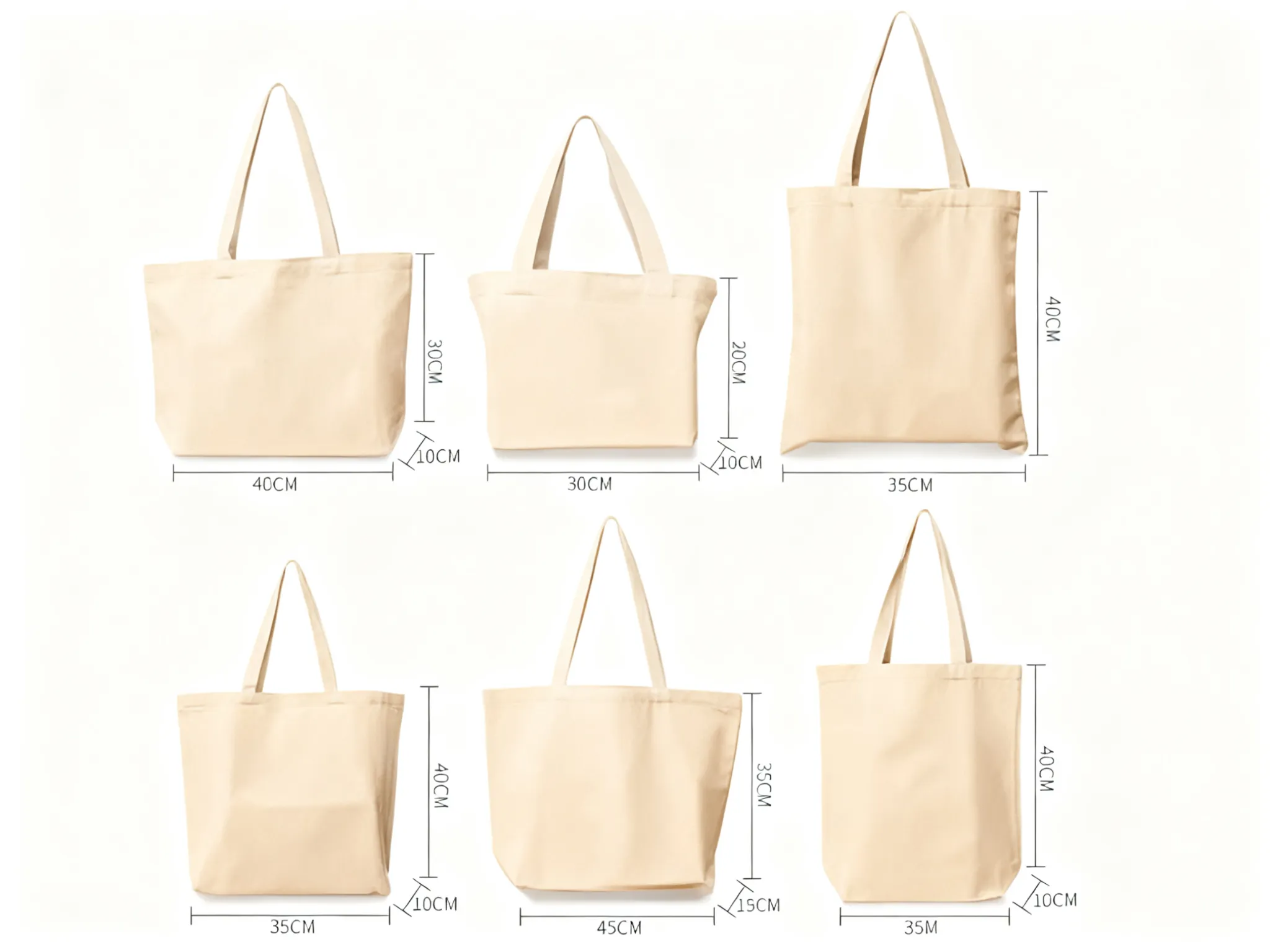 Tote Bag Measurement Chart
