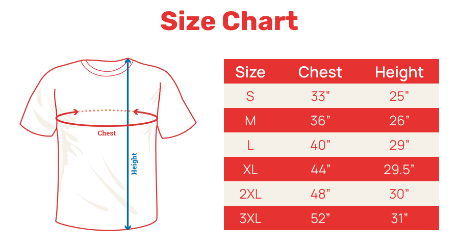 Shirt Size Chart